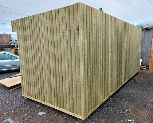 Module Container Aménagé – avec bardage en bois massif (14 m2)