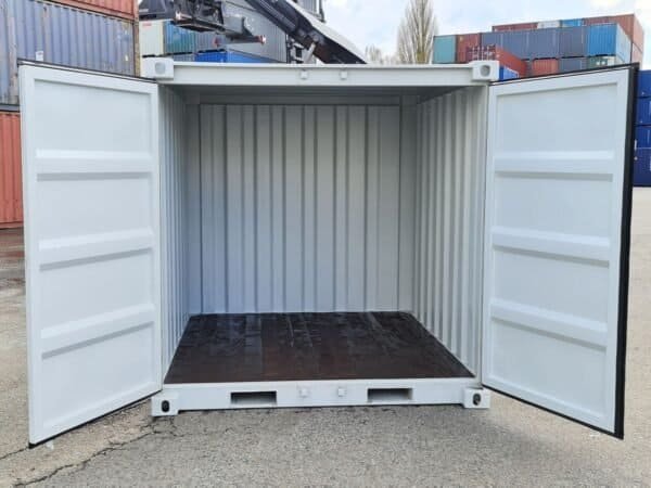 Container de Stockage 8 Pieds Blanc | Conteneur Compact Coloris RAL 9010