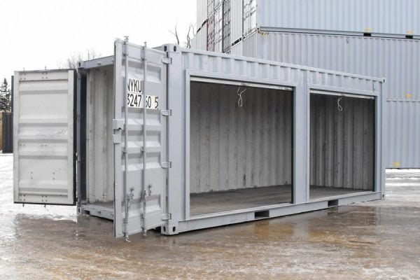 Conteneur de stockage 20 pieds avec portes roulantes