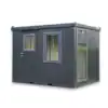 Container bureau anthracite 4x2m avec double porte et fenêtre