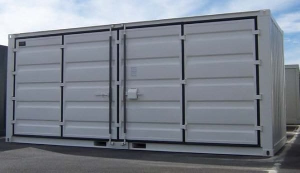 Container de stockage 20 pieds Open Side – Blanc