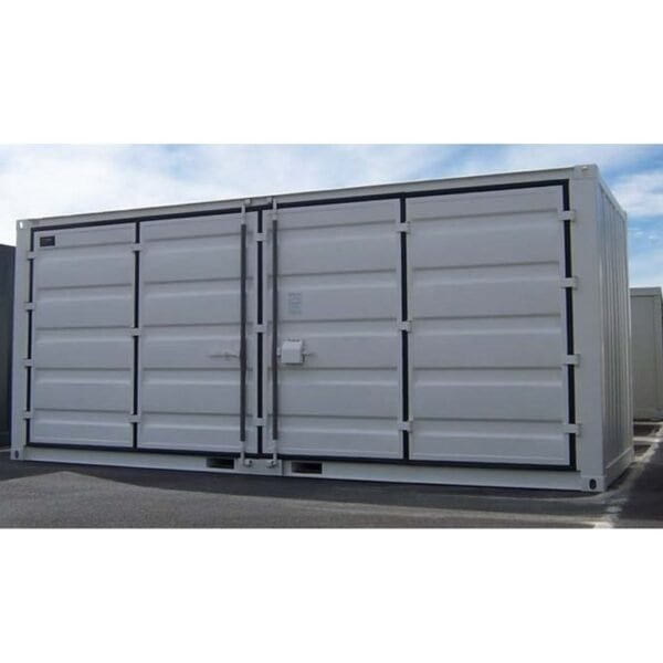 Container de stockage 20 pieds Open Side – Blanc