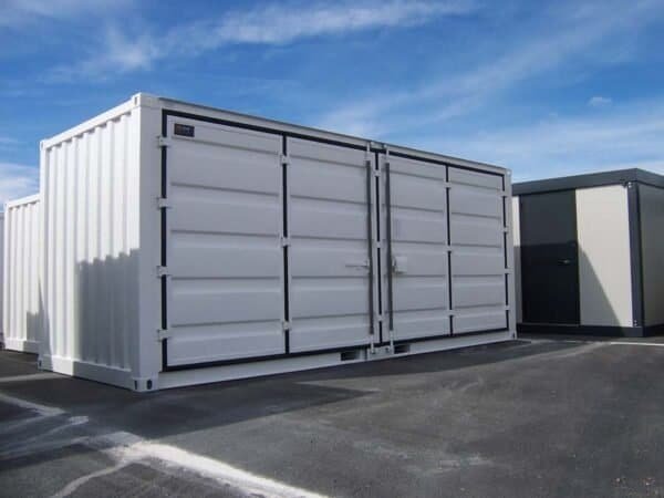 Container de stockage 20 pieds Open Side – Blanc