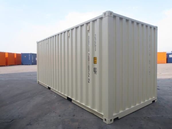Container 20 Pieds Neuf 1er Voyage | Coloris Blanc crème